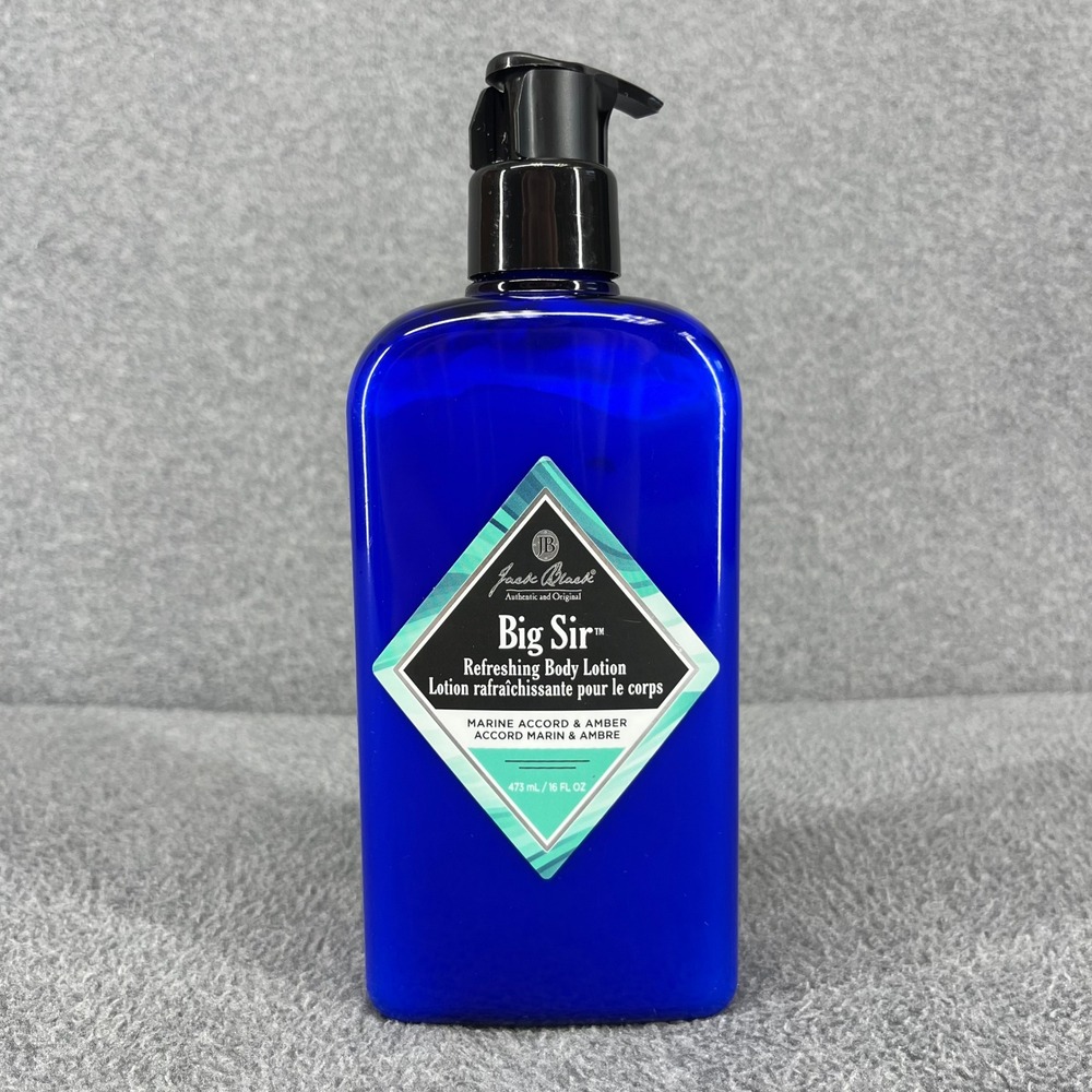 Jack Black Big Sir Body Lotion 16 oz Blue Marine Amber Refreshing Skin Care